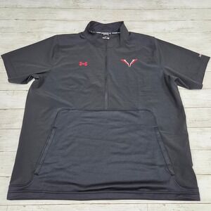 Under Armour Pullover Mens 2XL Black XFL Las Vegas Vipers Short Sleeve 1/4 Zip